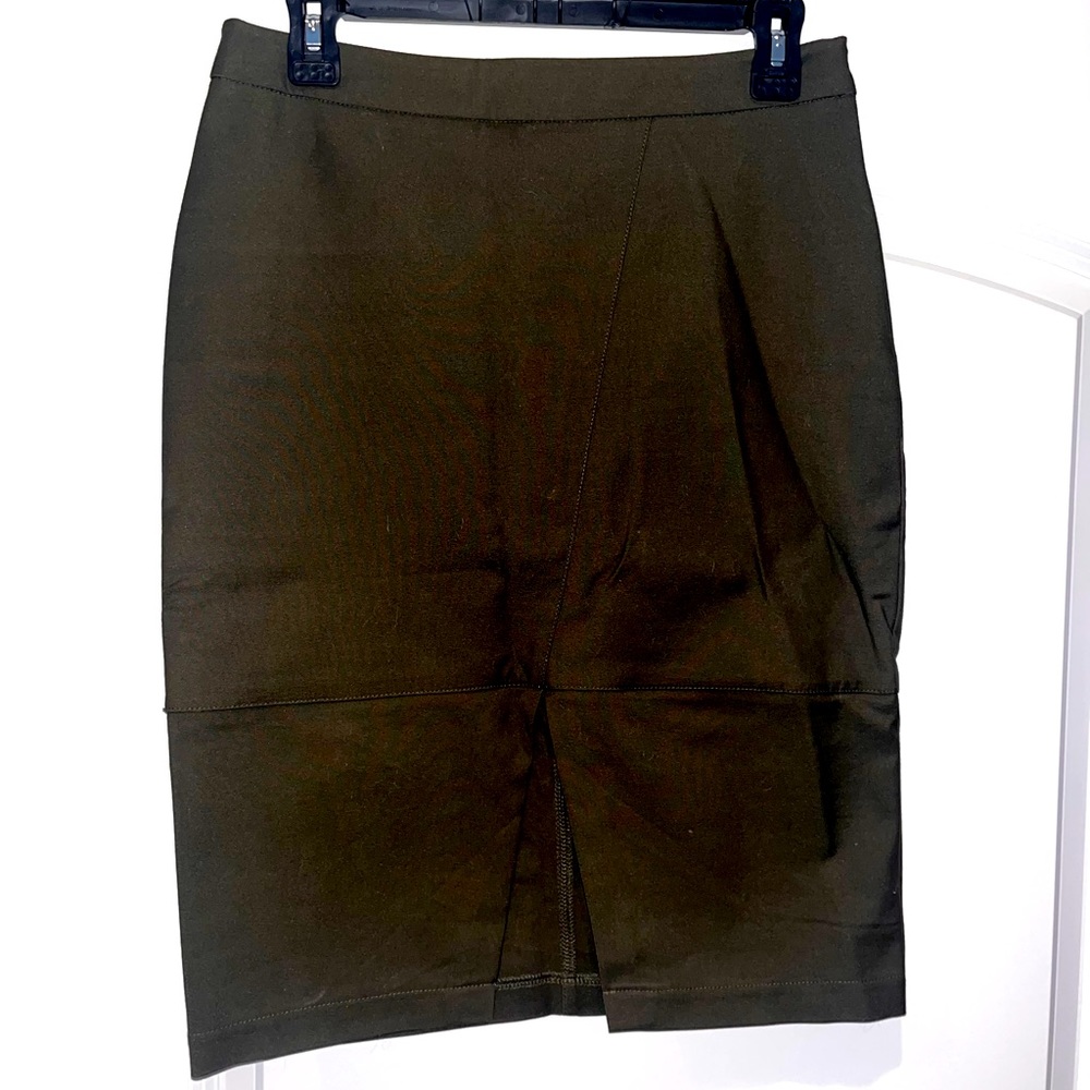CiCi olive green pencil skirt